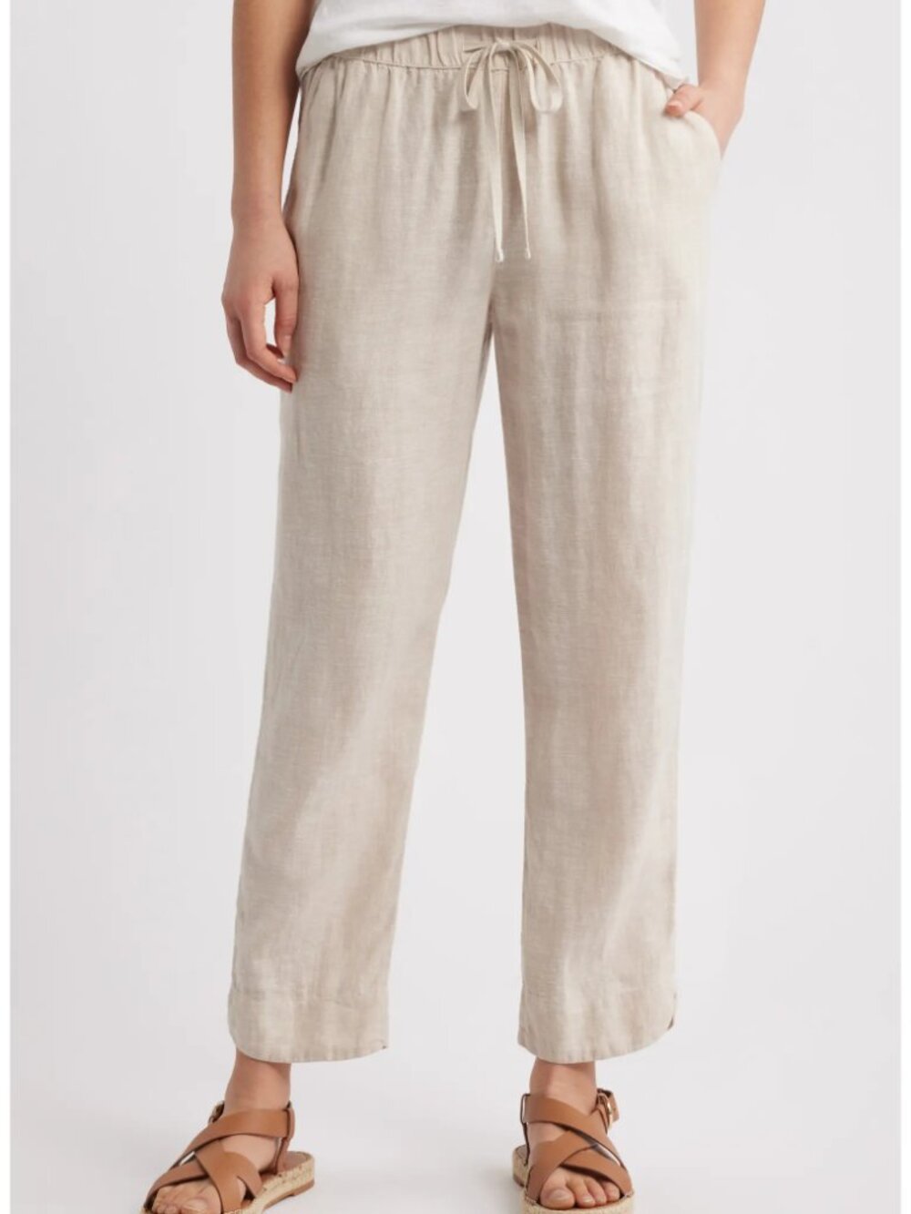 Caslon Tapered Linen Pants - Size XL